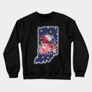 INDIANA CARDINAL amongst the PEONIES😊 Crewneck Sweatshirt